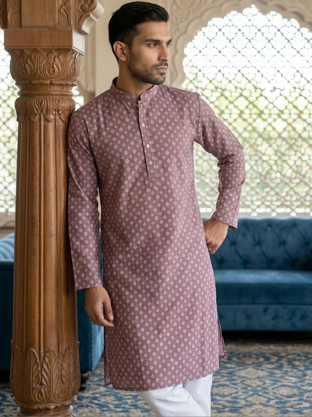 Anouk Men Floral Printed Kurta
