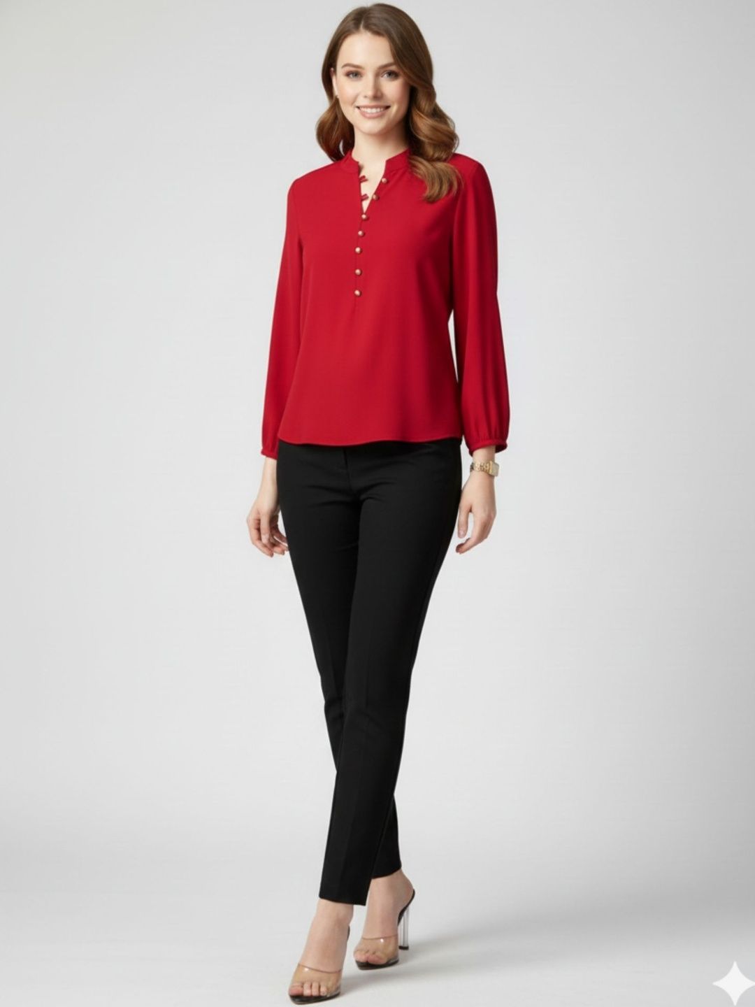 YURAA THE LABEL Mandarin Collar Top