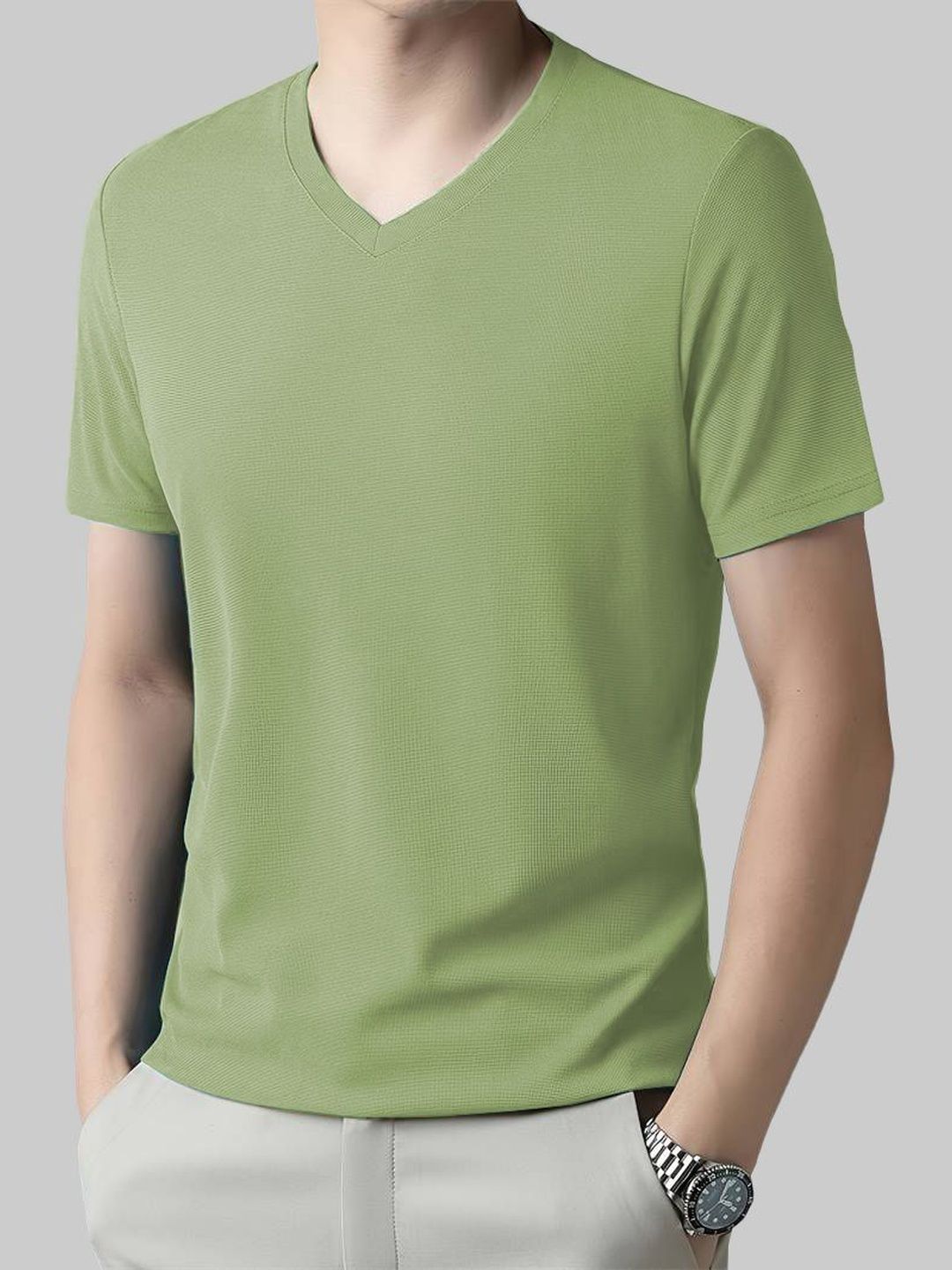 TAGDO FASHION Short Sleeves V-Neck Cotton Tees
