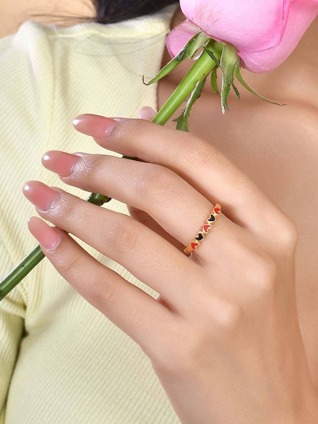 Valentine's Day Enamel Heart Ring