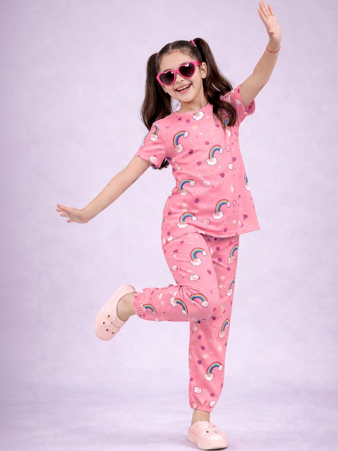 Girls Printed Short Sleeves Nightdress 5