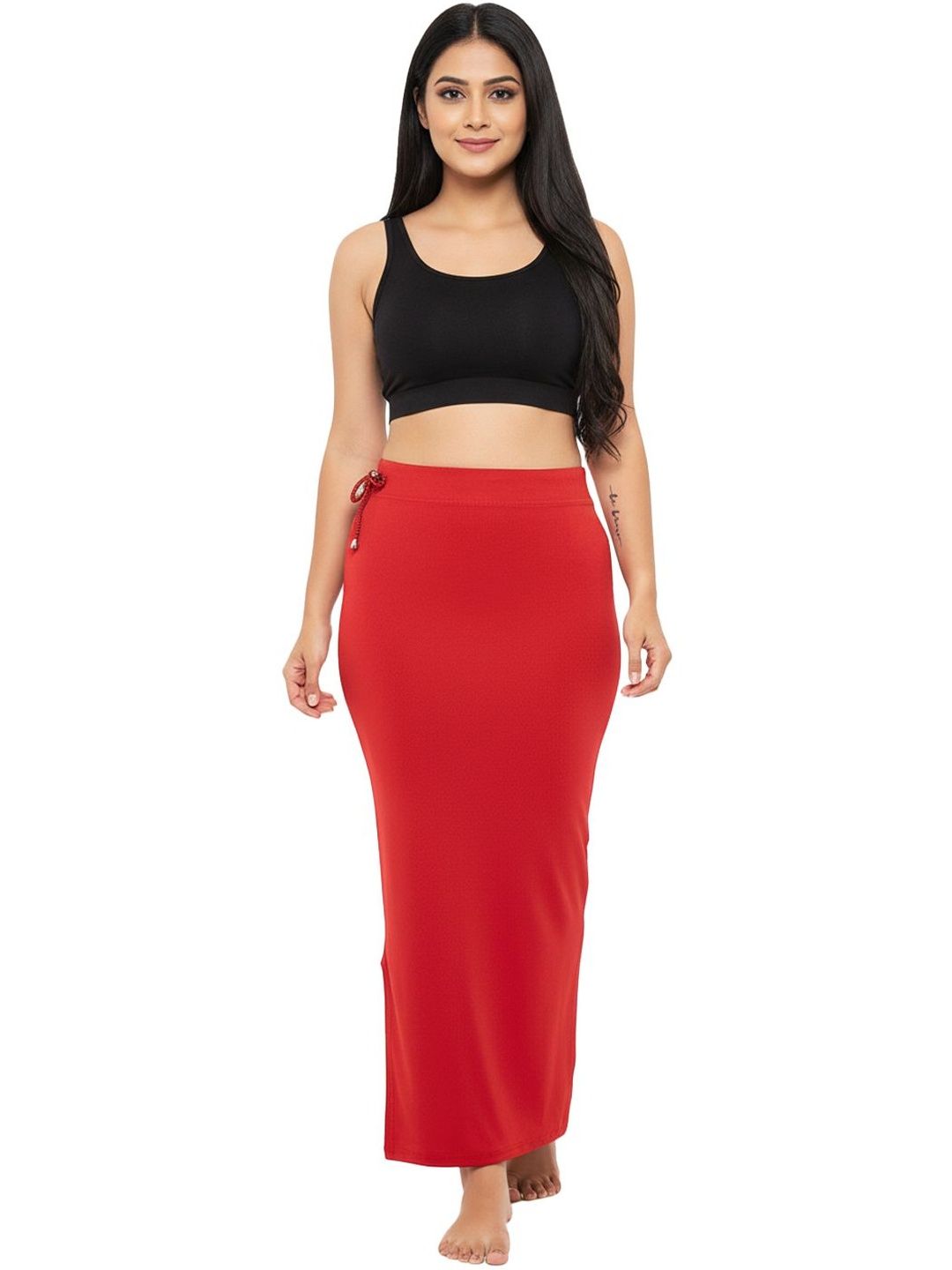 Esensuelle 7 Women Seamless Saree Shapewear Petticoat with Side Slit