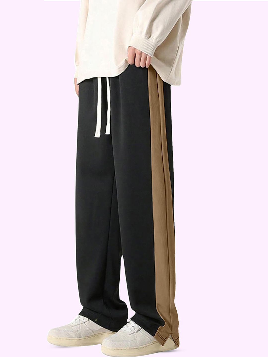 Mehrang Men Baggy Fit Mid Rise Track Pants