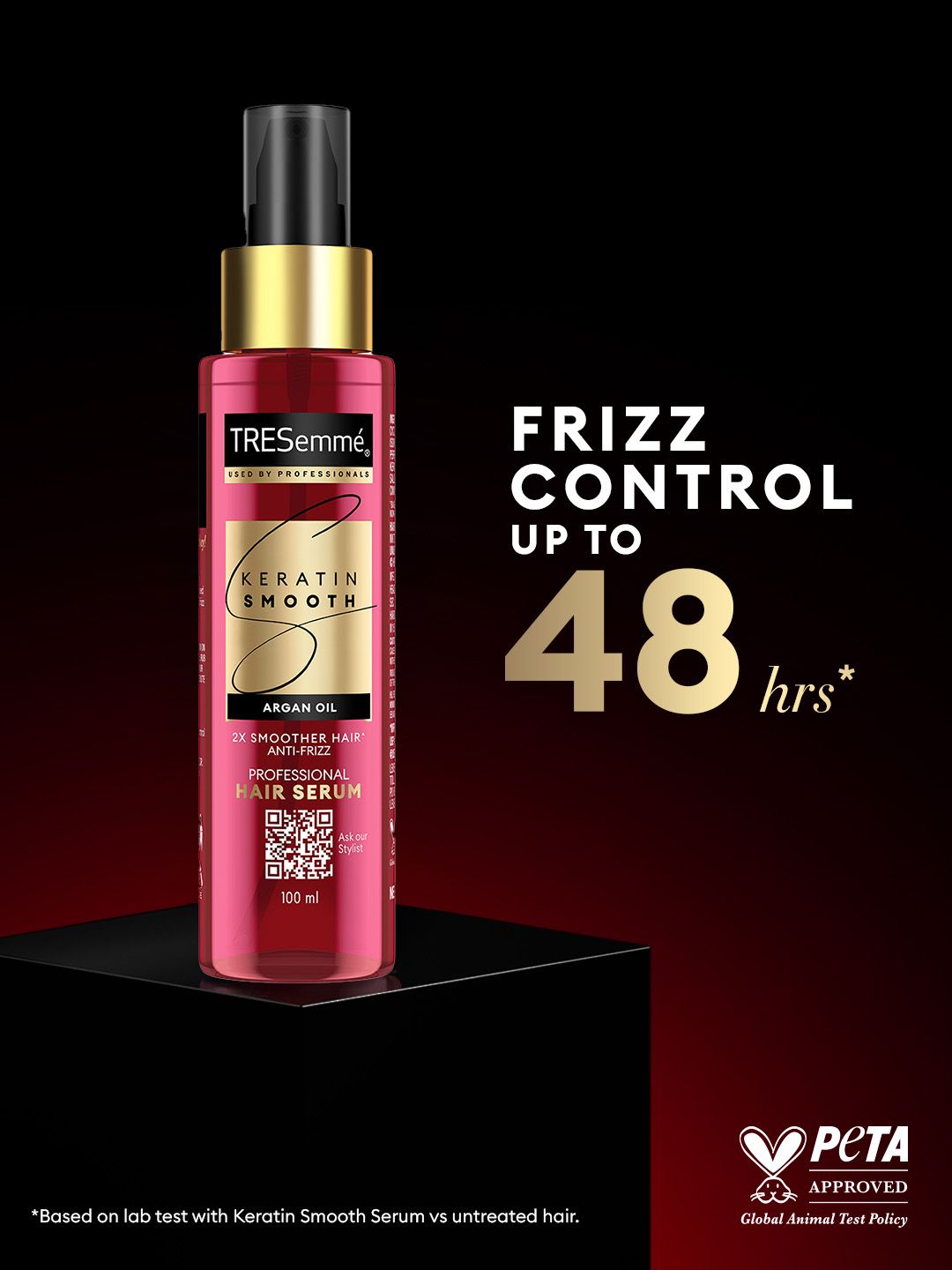 TRESemme Keratin Smooth Anti-Frizz Hair Serum with Argan Oil, for 2X Smoother Hair-100ml