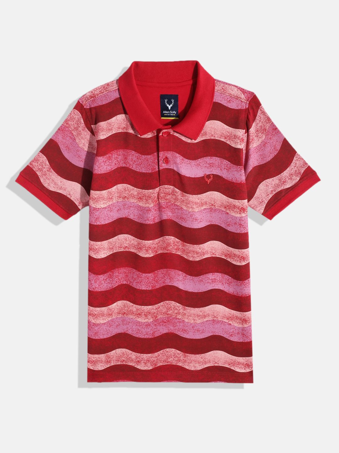 Allen Solly Junior Boys Striped Polo Collar T-shirt