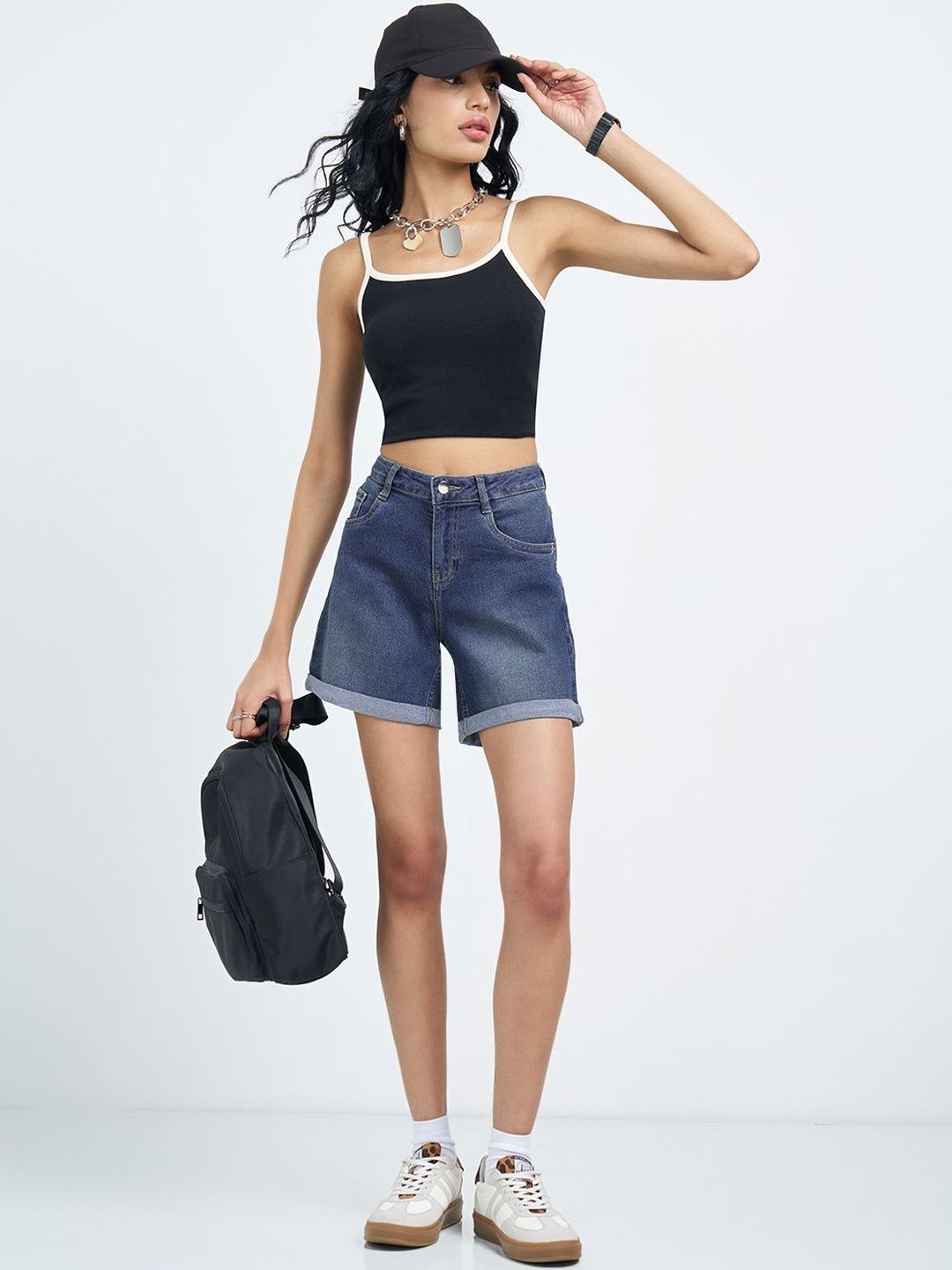Women Washed Slim Fit High-Rise Technology Shorts 6