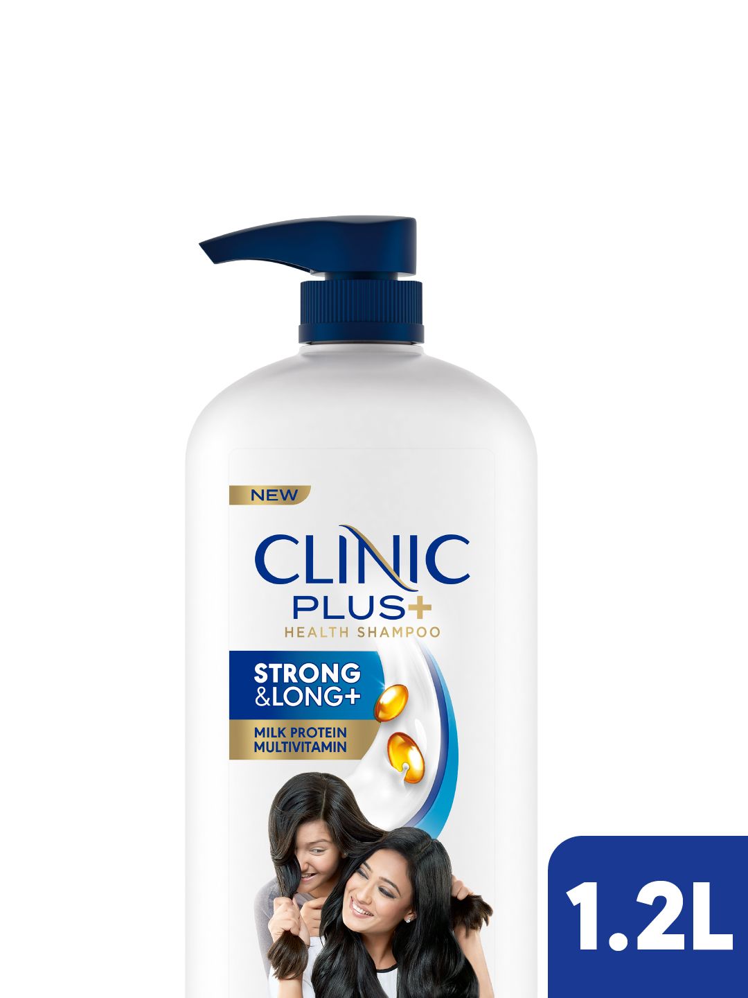 Clinic Plus Strong & Long Hairfall Control Shampoo with Milk Protein for Daily Use - 1.2L