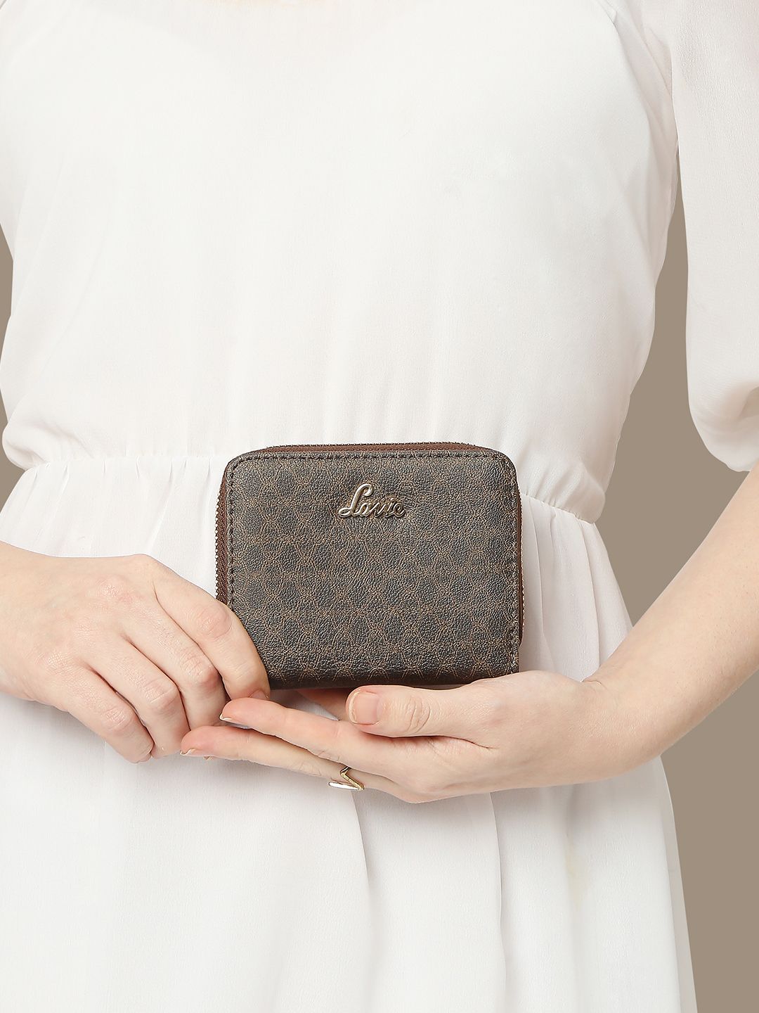Lavie Women's Mono Flap Small Zip Around Wallet