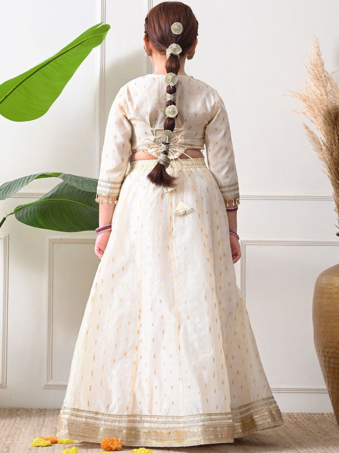 Girls Embroidered Flared Lehenga Choli with Dupatta 2