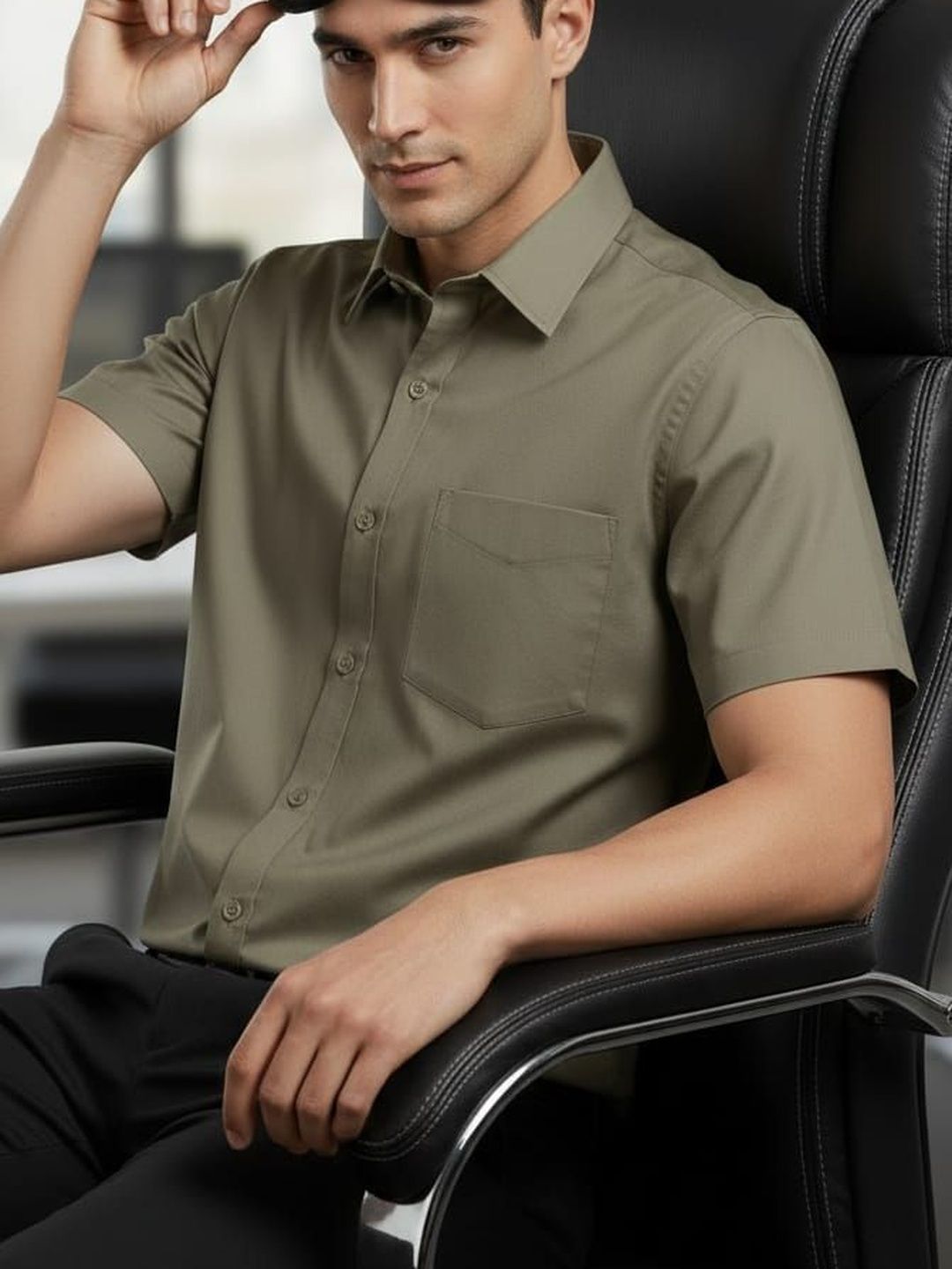 THE SHIRT CODE Men Slim Fit Casual Shirt