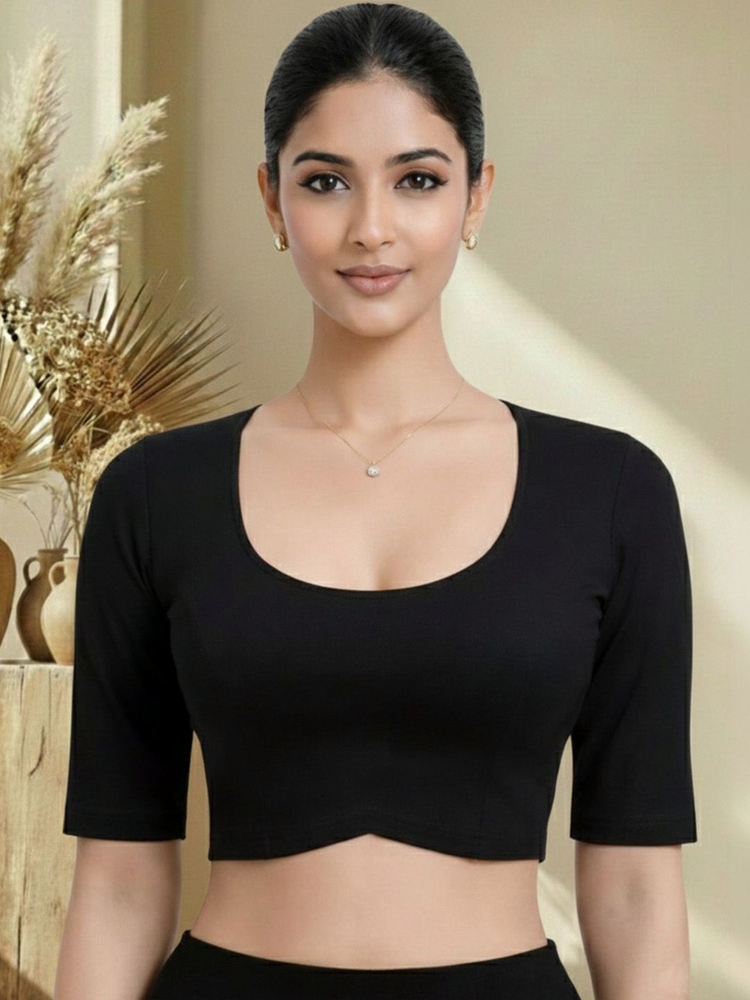 Thevasa Solid Saree Blouse