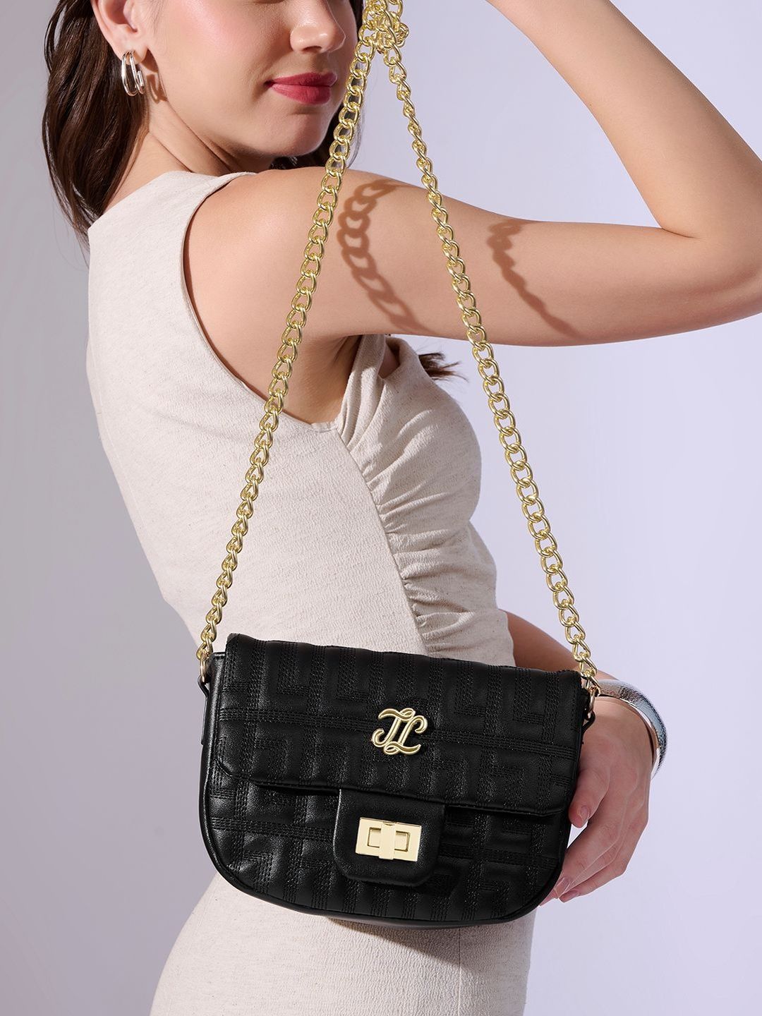 LAVIE Signature Culebra Self Design Synthetic Leather Structured Sling Bag