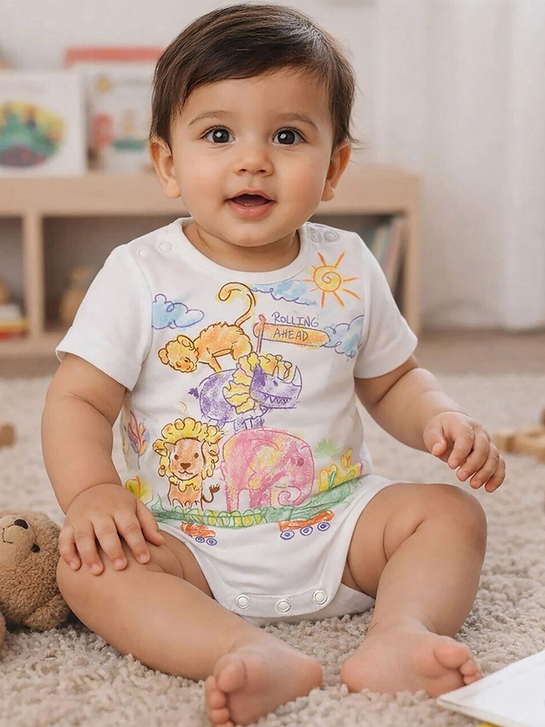 Somersault Infants Boys Printed Cotton Bodysuit