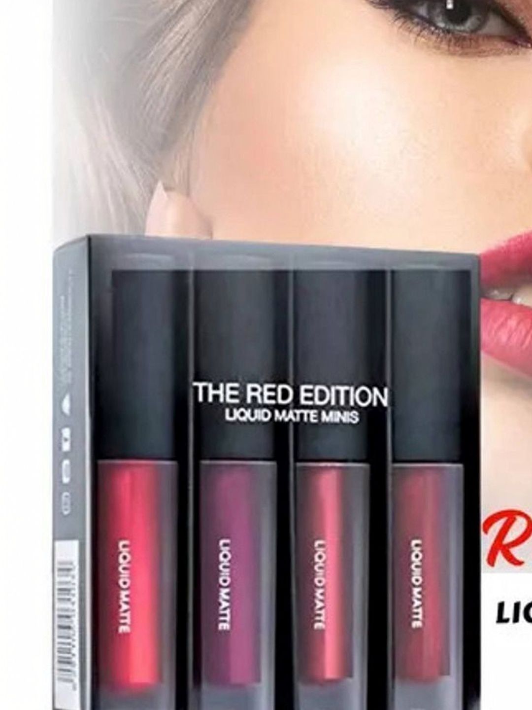 Plessis Set Of 4 Transfer Proof Waterproof Matte Finish Liquid Lipsticks - 1.5ml Each -Red