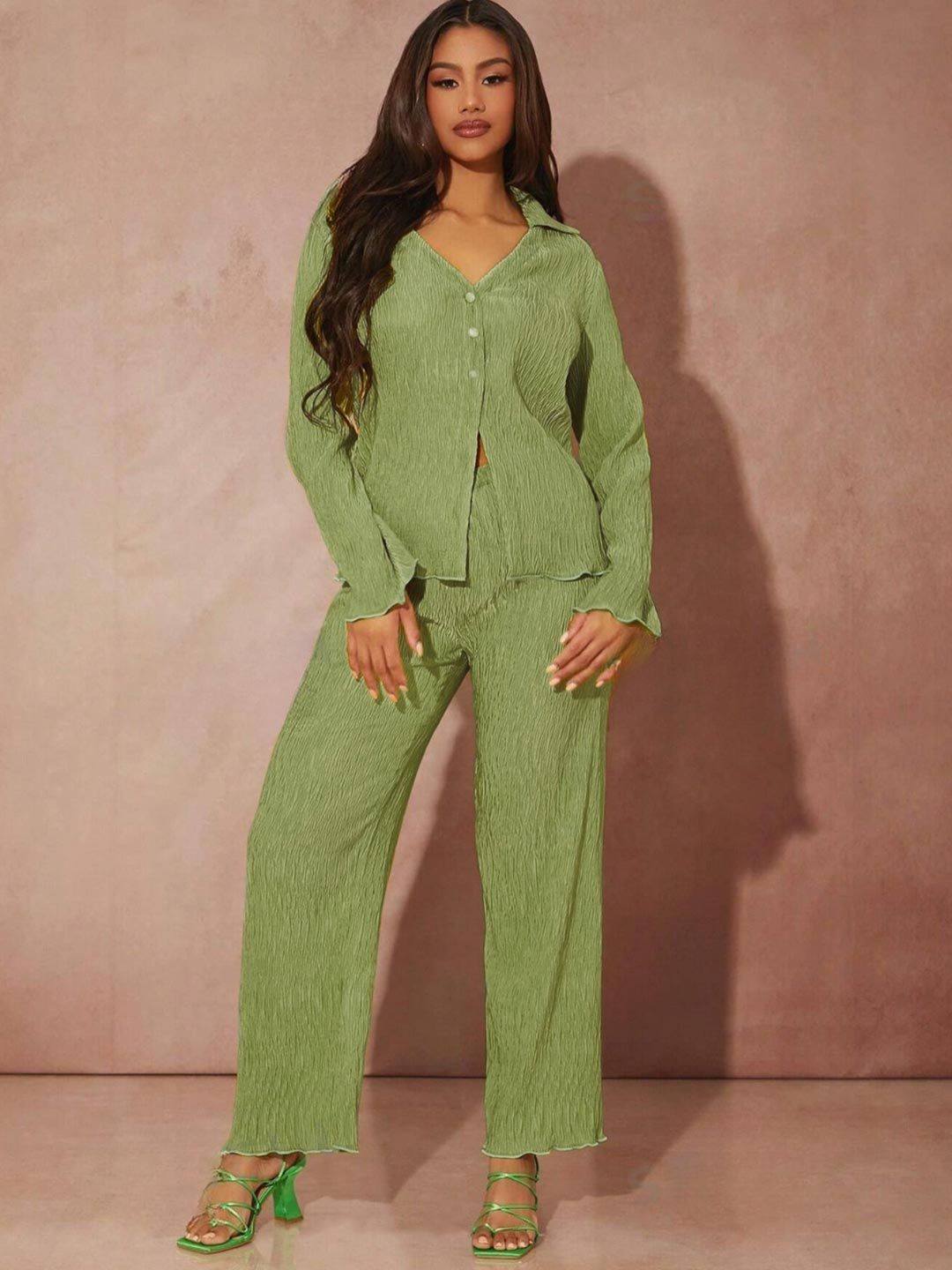 Buy SZN Shirt Collar Shirt & Trousers Co Ords -  - Apparel for Women