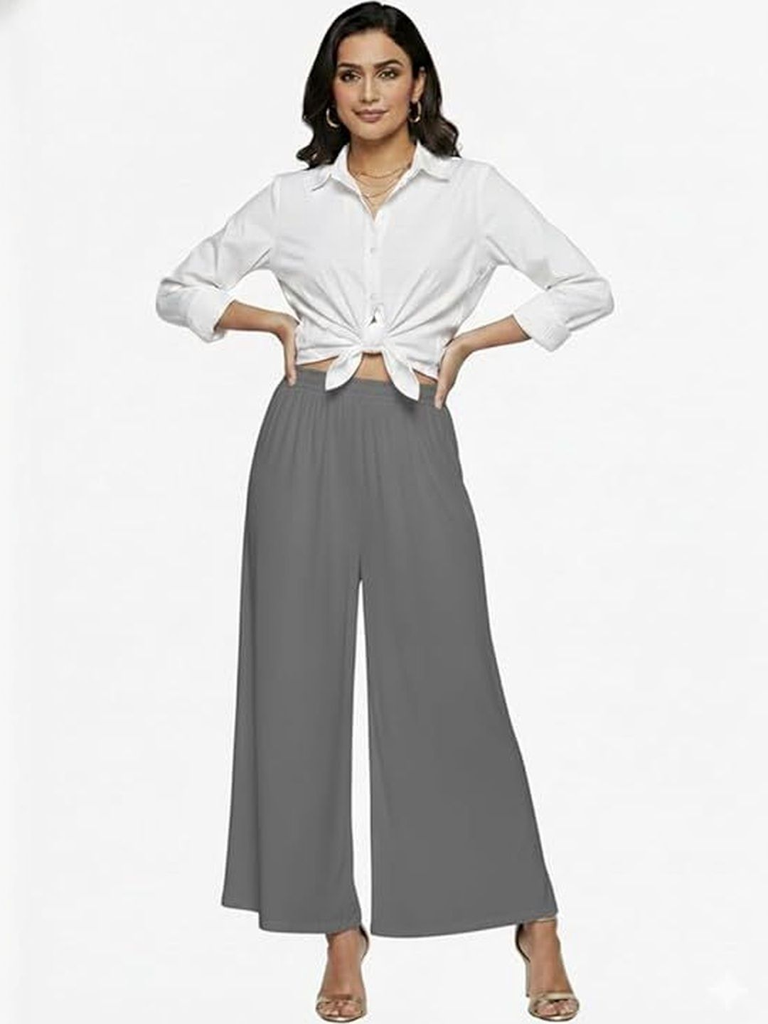 Thrifty Thread Women Flared Palazzos