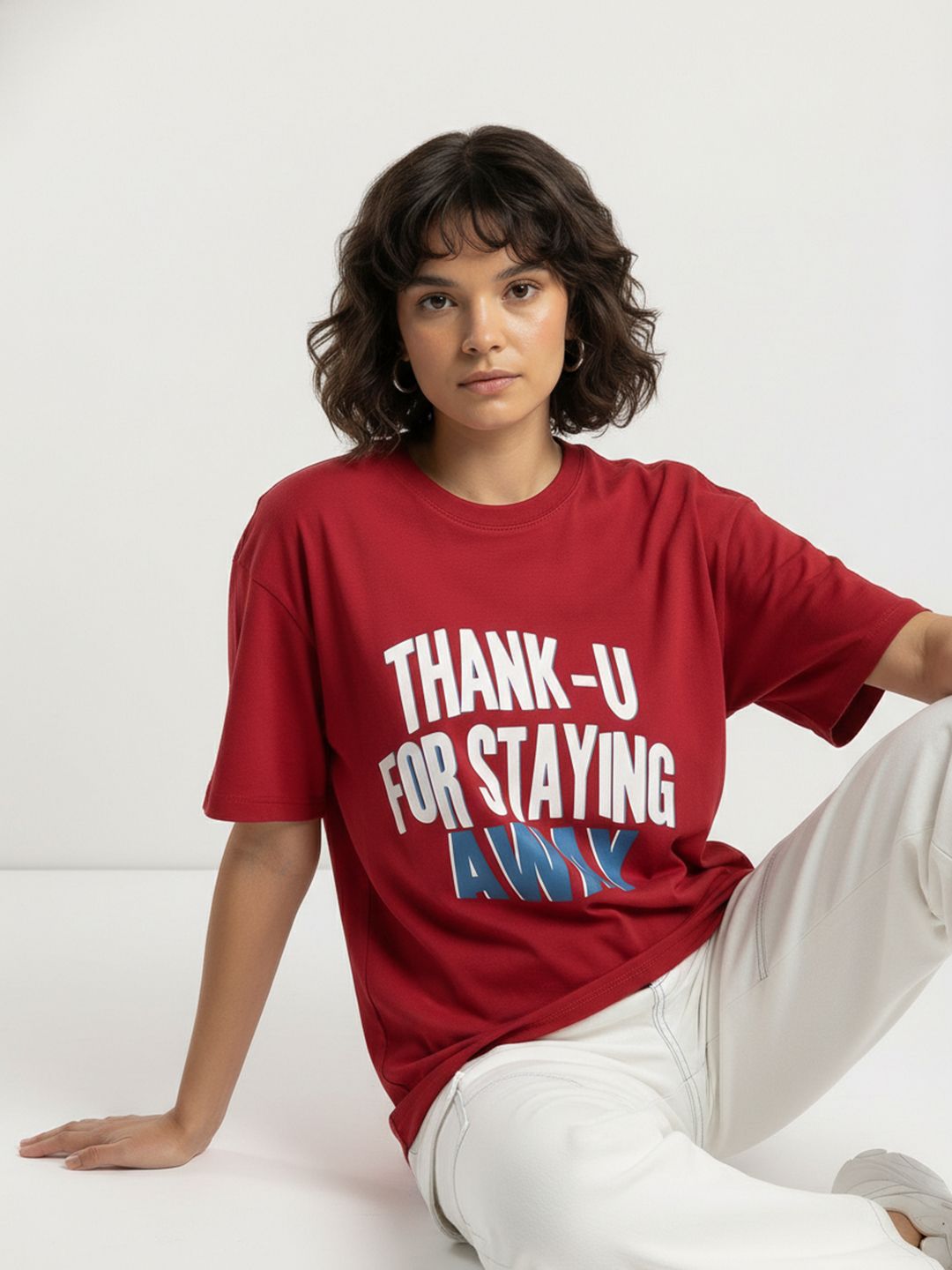 The Roadster Life Co. Typography Printed Relaxed Fit T-shirt