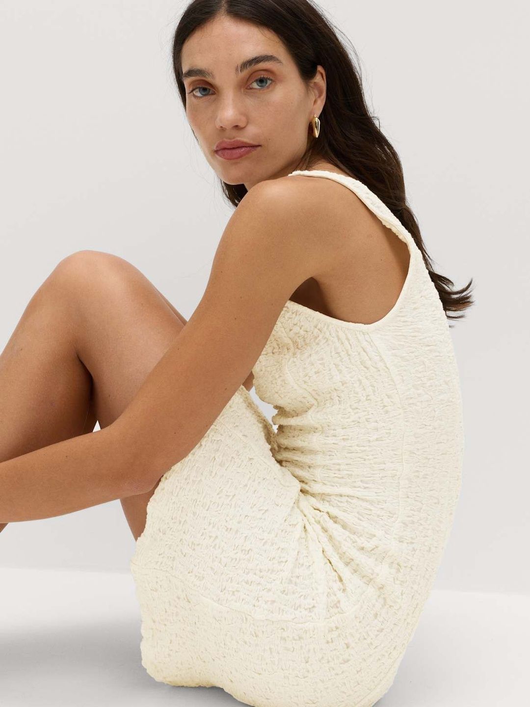 Cotton Rich Textured Mini Column Dress 3