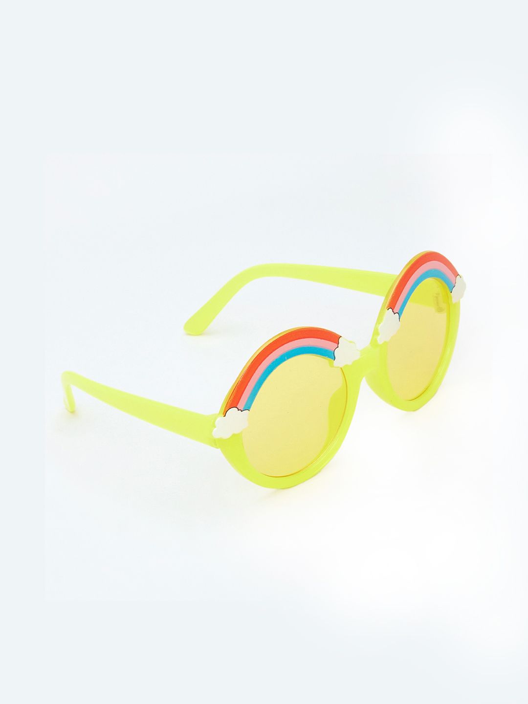 KIDSUN Girls UV Protected Lens Round Sunglasses 159_YELLOW_YELLOW