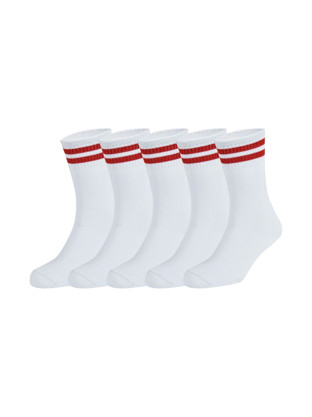 bizala Kids Pack Of 5 Striped Calf-Length Socks