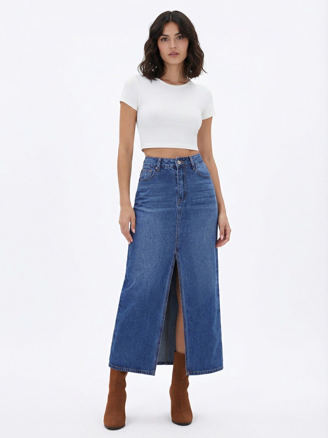 Midi Denim Skirts 5