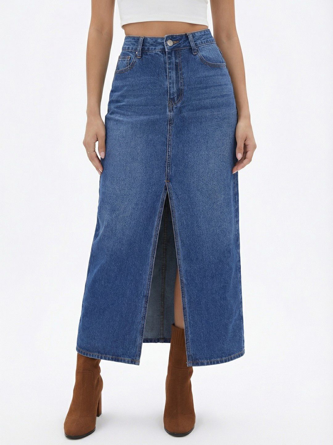 Midi Denim Skirts 2