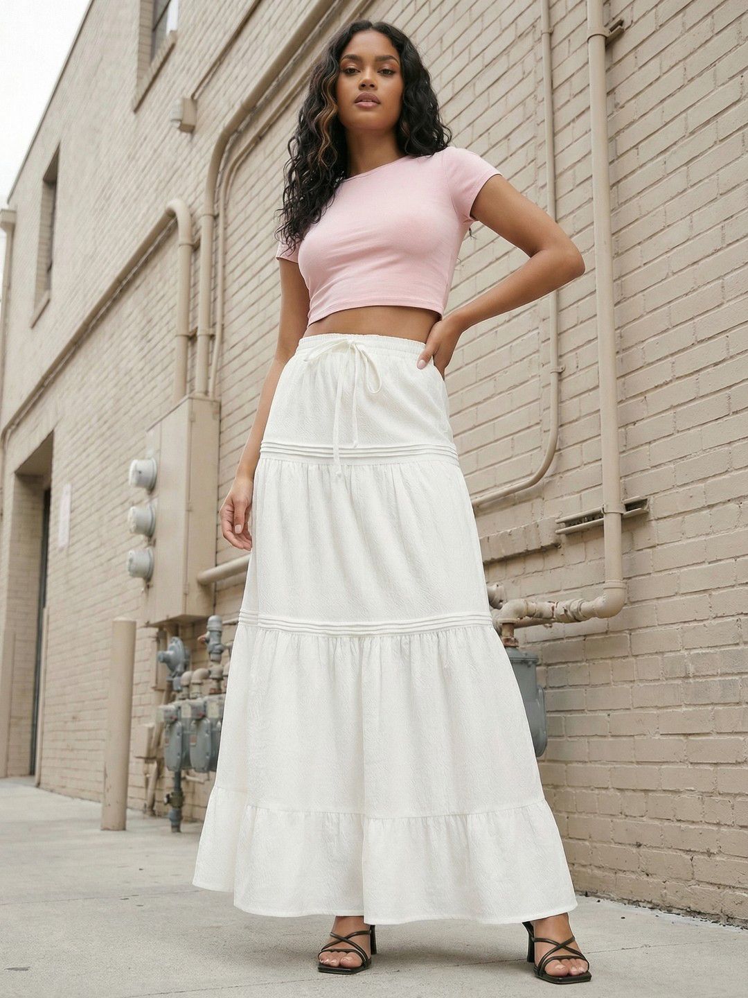 Maxi-Length Tiered Skirts