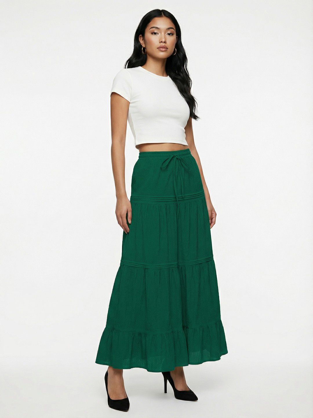 Maxi-Length Tiered Skirts 4