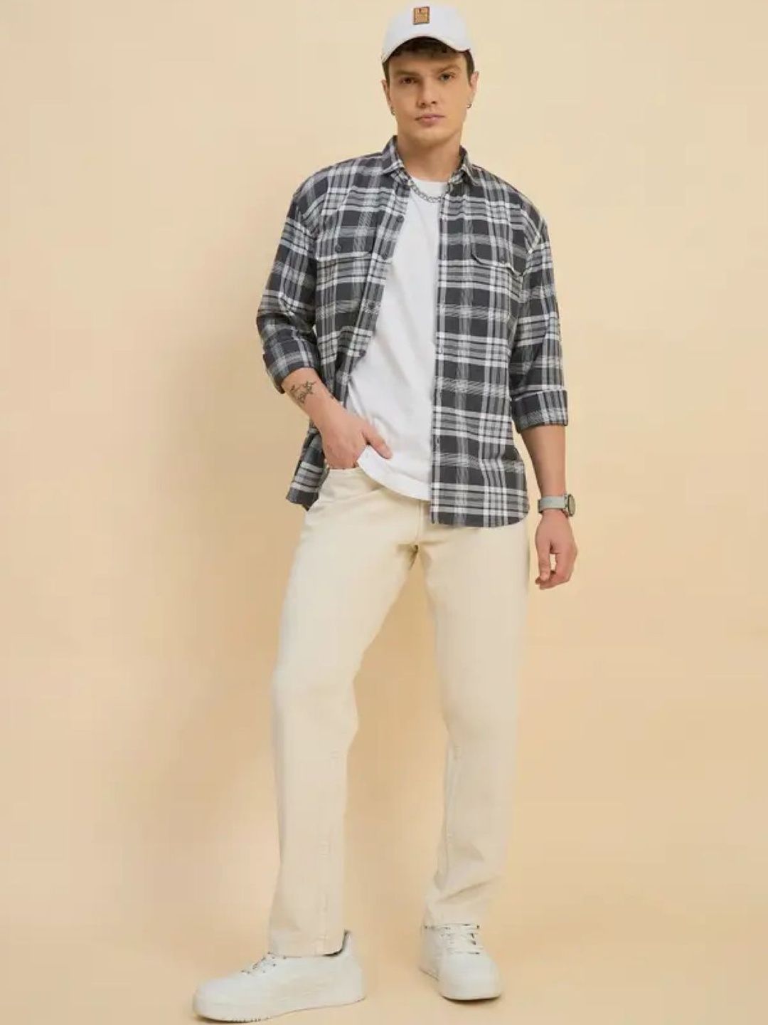 Metronaut Men Classic Relaxed Fit Mid-Rise Stretchable Jeans