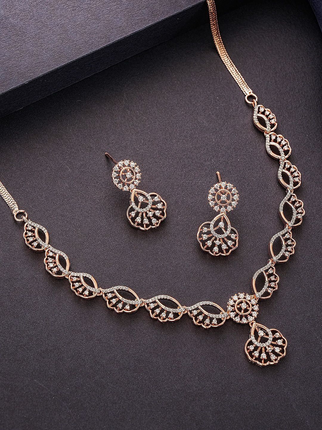 Buy Saraf RS Jewellery American Diamond Stone Studded Jewellery Set -  - Accessories for Women