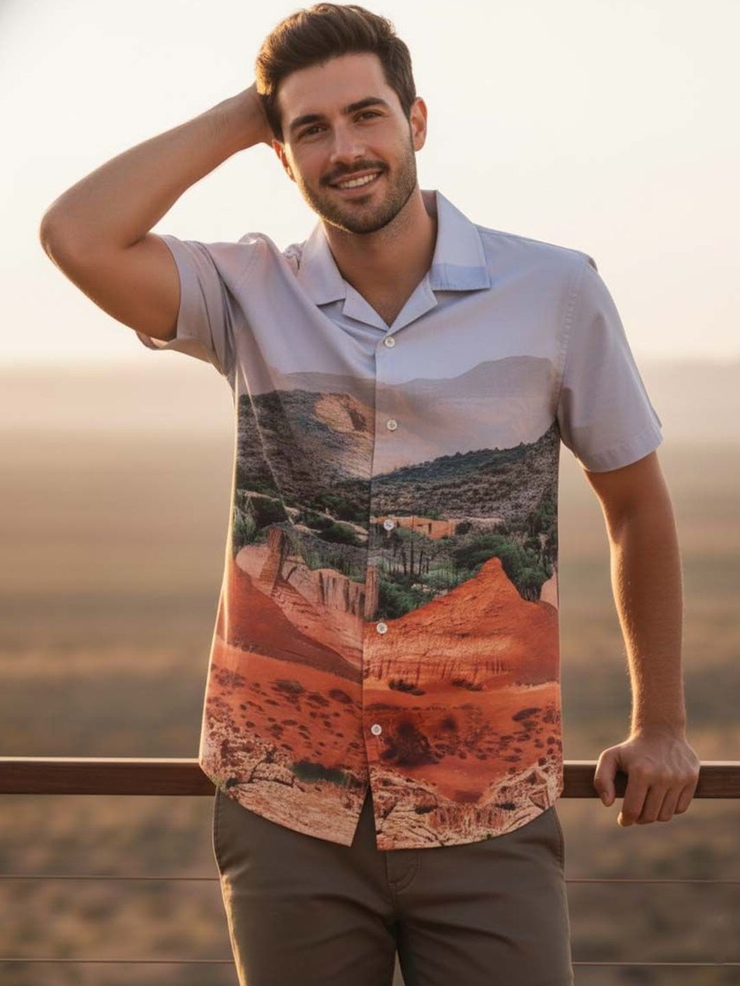 GENZILOOKS Men Relaxed Printed Casual Shirt