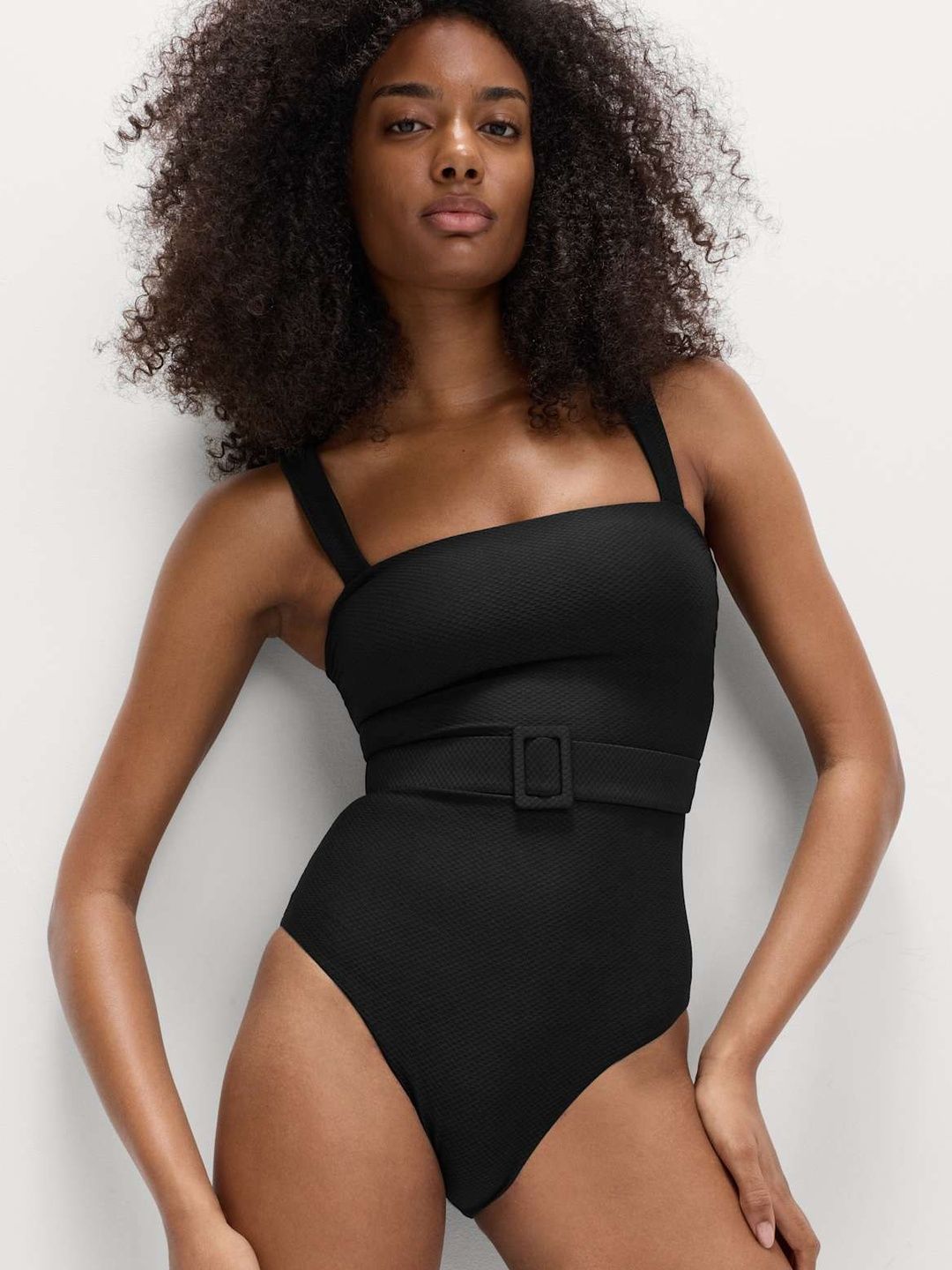 Marks & Spencer Tummy Control Honey Comb Textured Belted Swimsuit