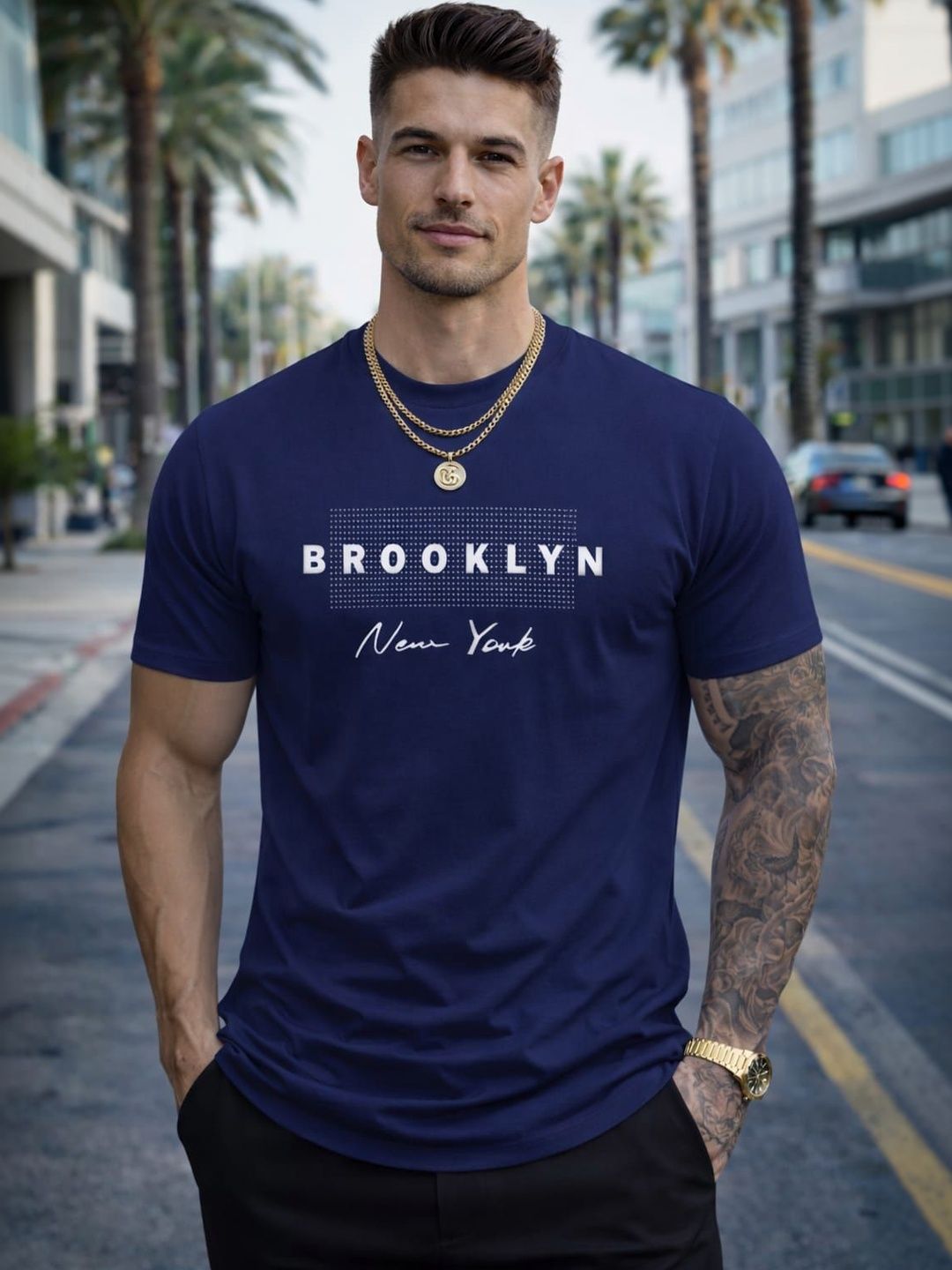 WILD ELEPHANT Men Typography Printed T-shirt