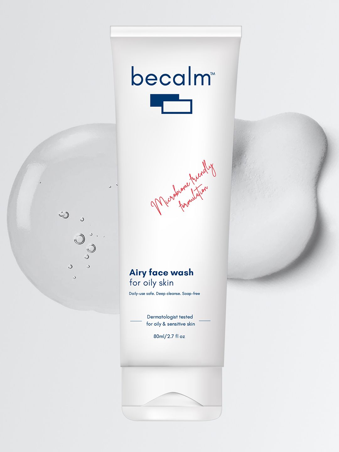 Becalm Oily Skin Soap Free Salicylic Acid Airy Face Wash - 80 ml