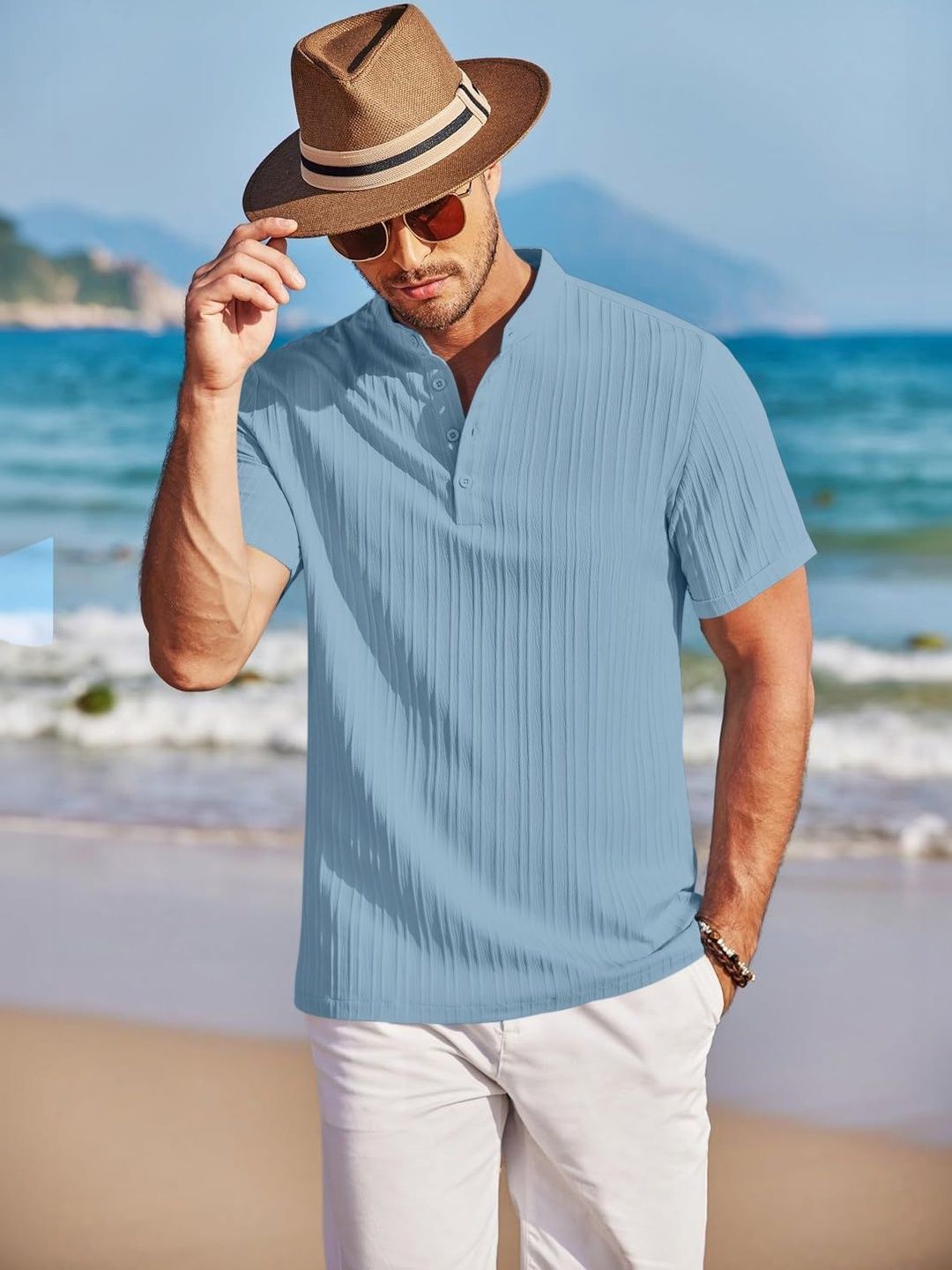 Zombom Men Striped Kurta