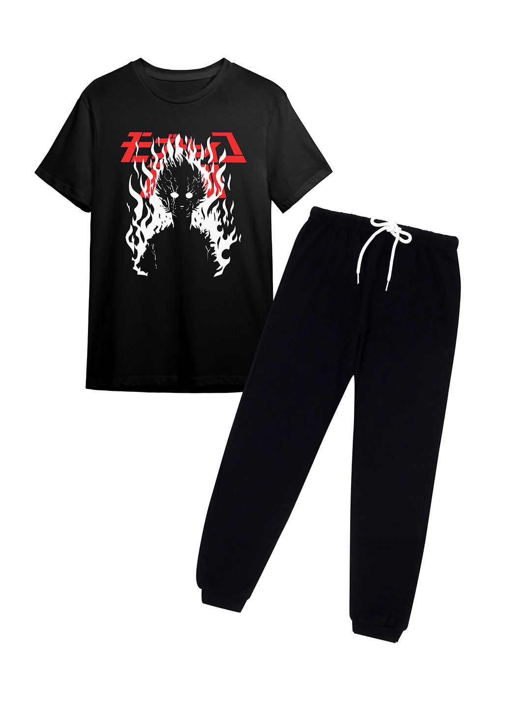 Buy LITWAY Boys Printed Pure Cotton T Shirt With Joggers -  - Apparel for Boys