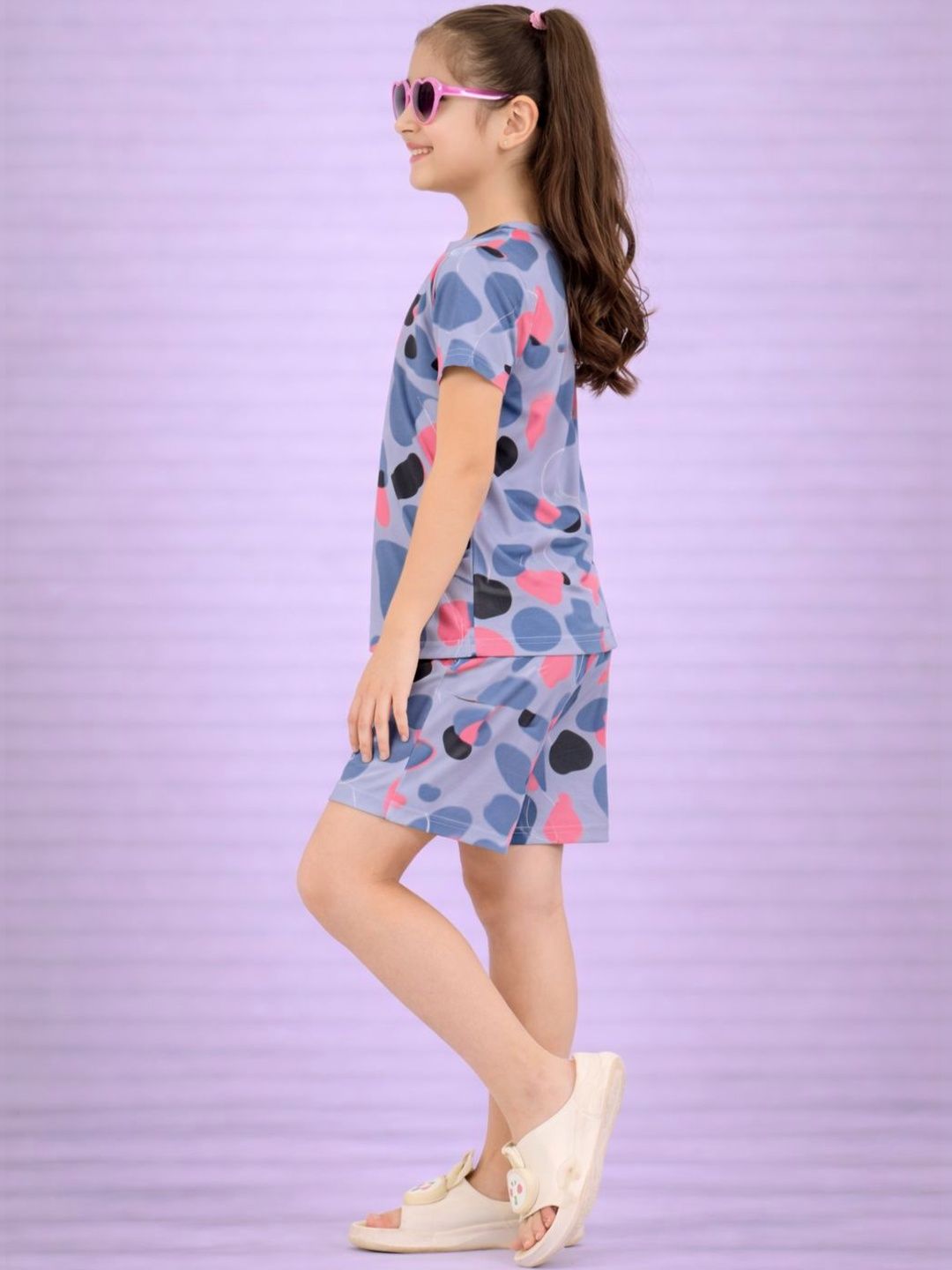 Girls Printed Short Sleeves Nightdress 3