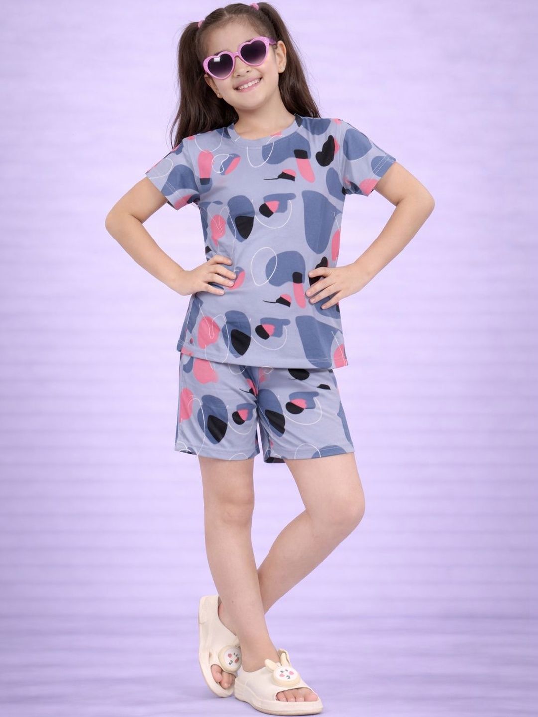 Girls Printed Short Sleeves Nightdress 2