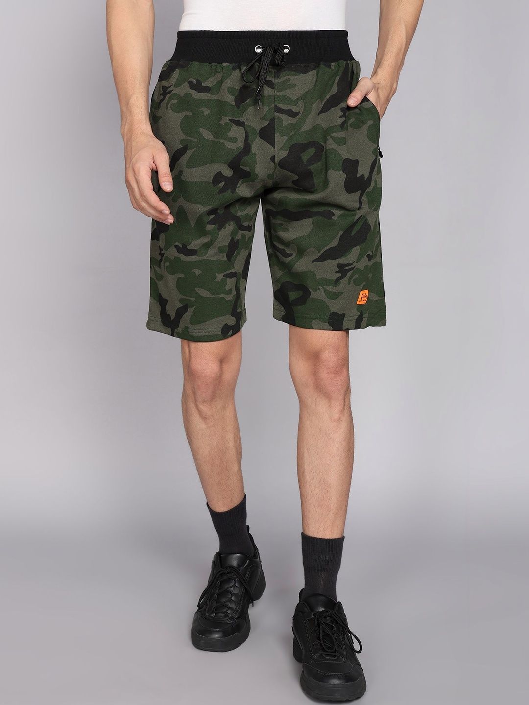 GYRFALCON Men Camouflage Printed Running Shorts