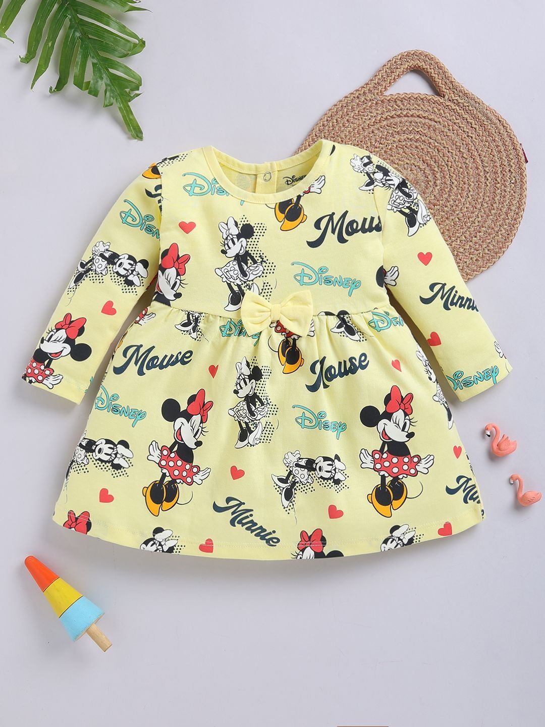 YK Disney Print Fit & Flare Dress