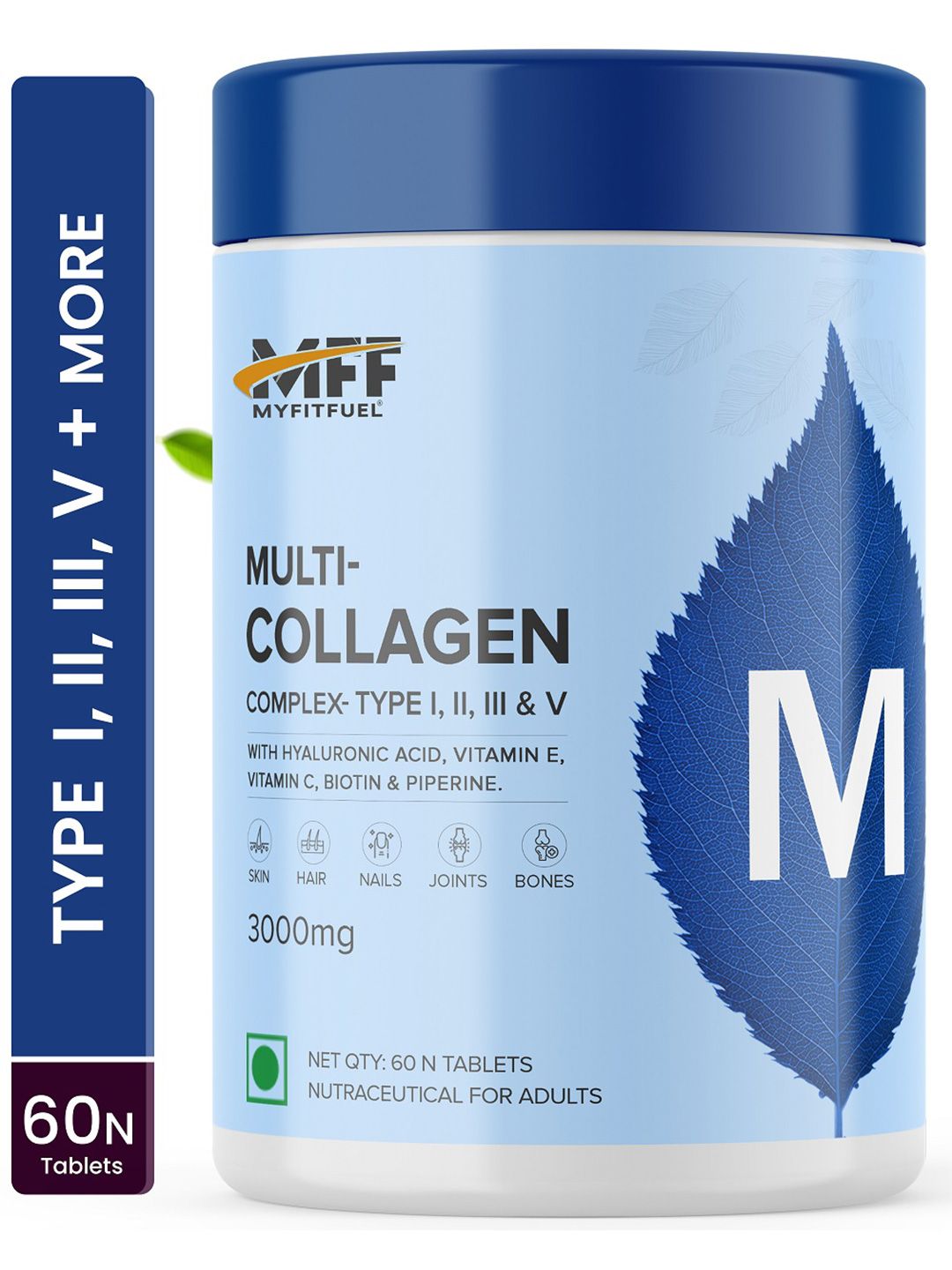 MyFitFuel Multi Collagen Peptides 3000mg - 60 Tablets