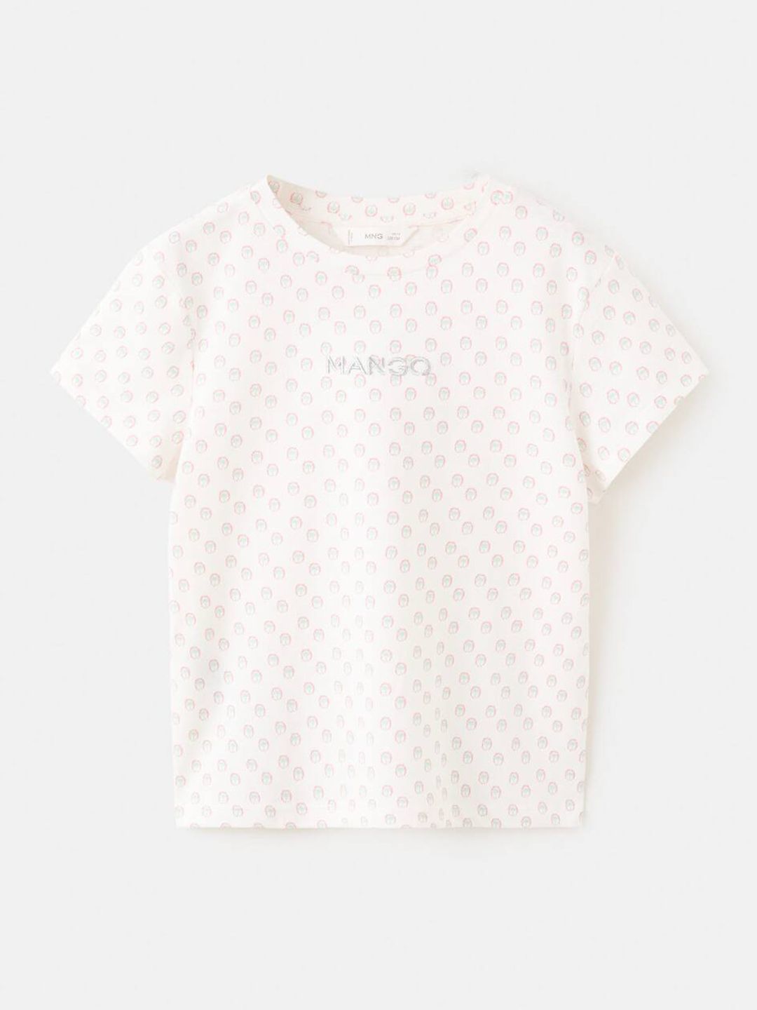 Mango Kids Girls Floral Print Pure Cotton T-Shirt