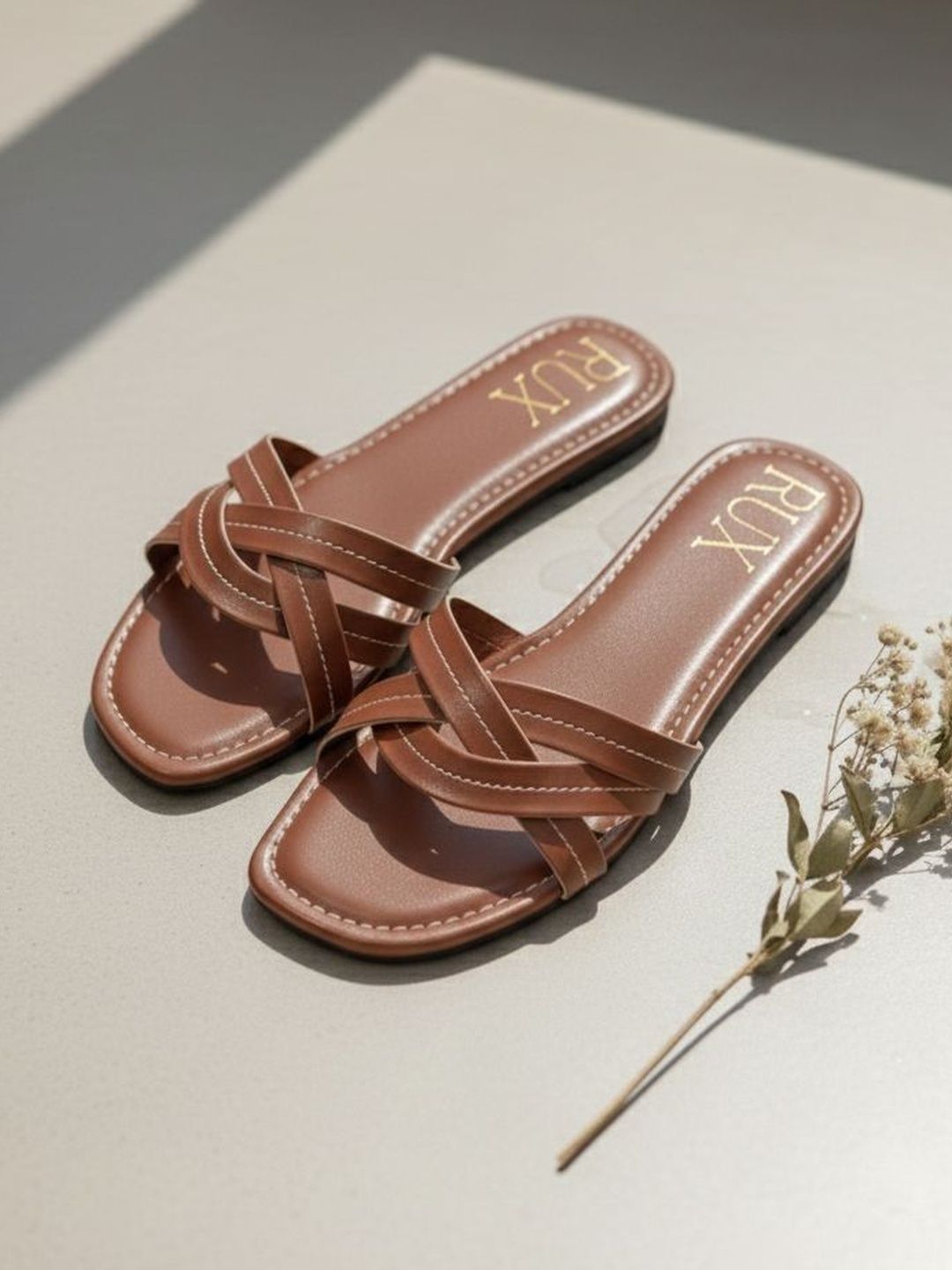 RUXBYPAYAL Women T-Strap Flats with Bows