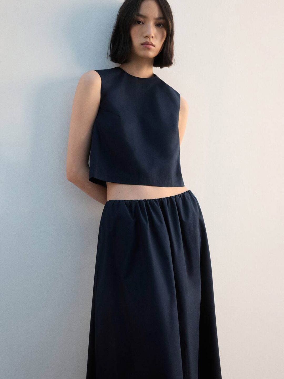 MANGO Pure Cotton Crop Top