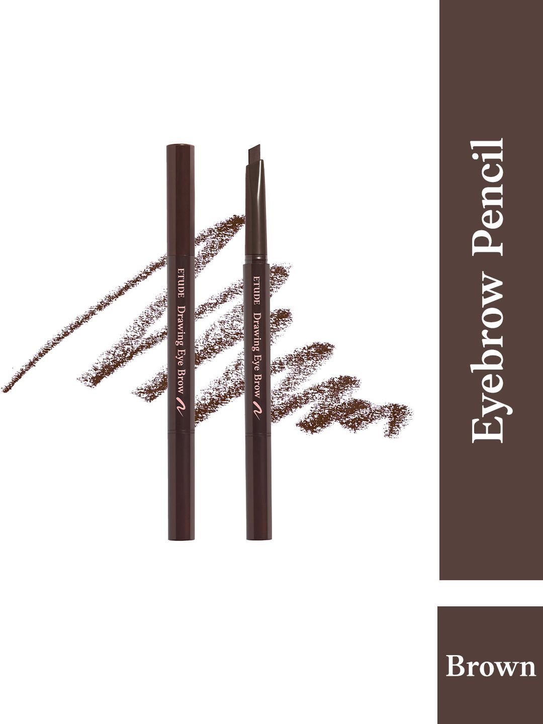 ETUDE Long-Lasting Drawing Eyebrow Pencil with Spoolie Brush - Brown 3
