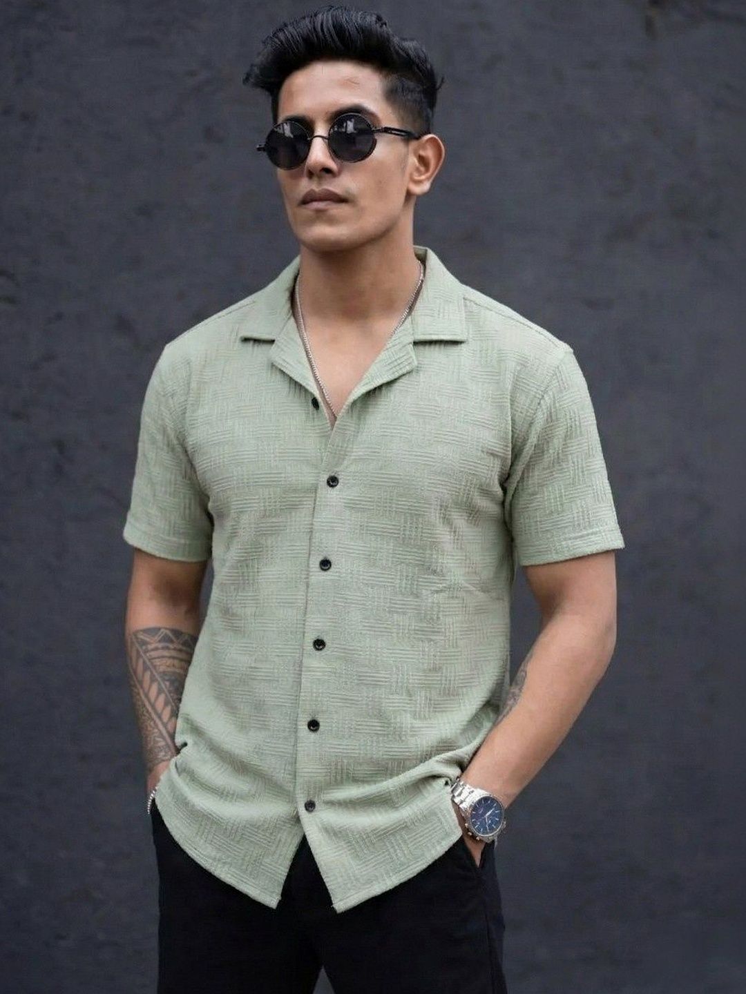 OQUENT Men Standard Casual Shirt