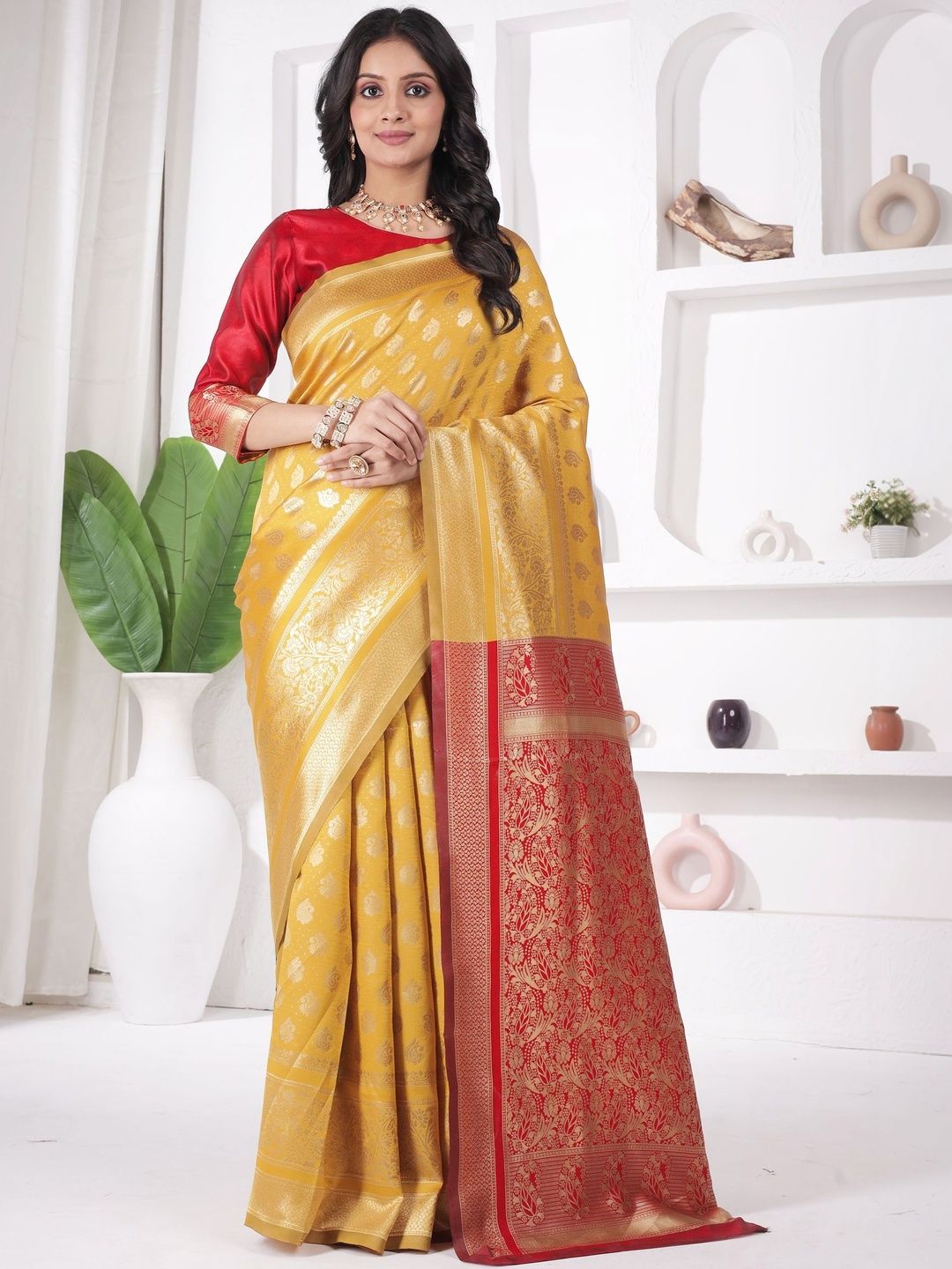Dhaaga Ghar Woven Design Zari Art Silk Banarasi Saree