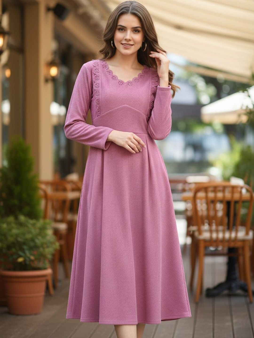 ZEUGEN Fit & Flare Midi Dress