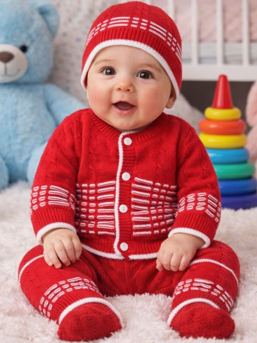PARYAG Girls Cable Knit Woollen