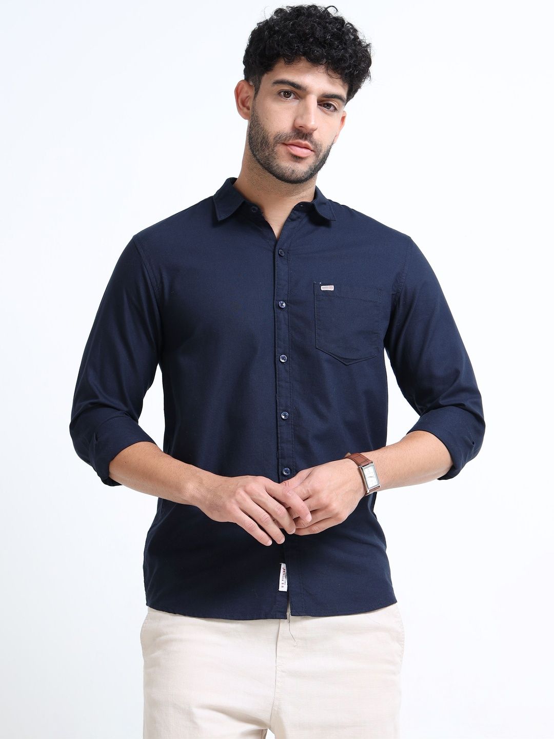 U.S. PITCHERS Men Modern Slim Fit Casual Shirt